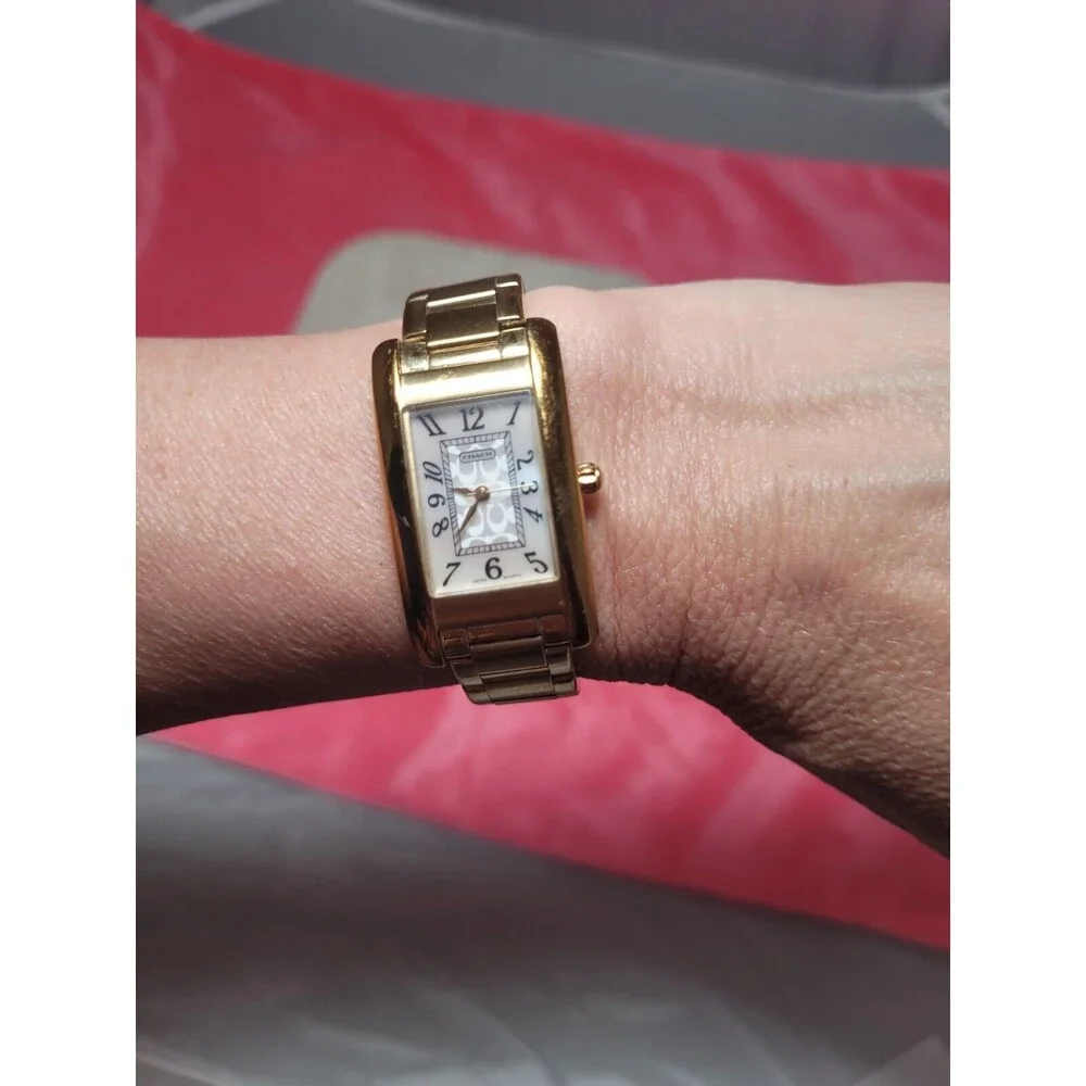 Coach Lexie Watch Signature C Gold Tone - Picture 8 of 9